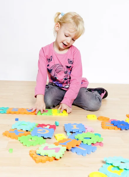 Playing little girl — Stock Photo, Image