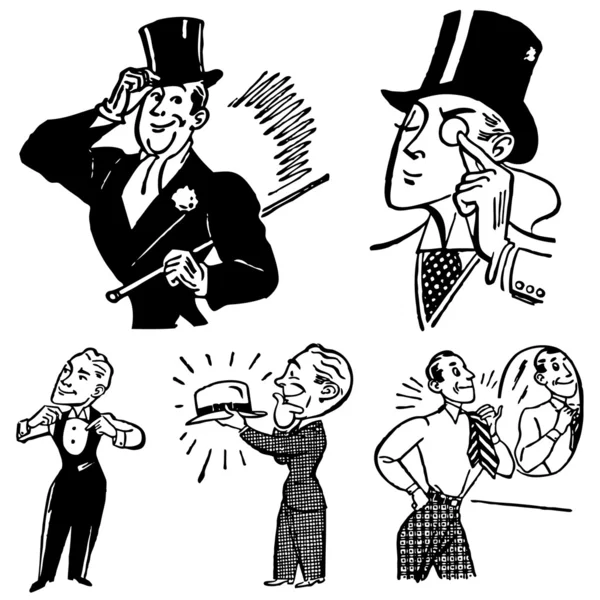 Vintage cavalheiro gráficos vetoriais — Vetor de Stock