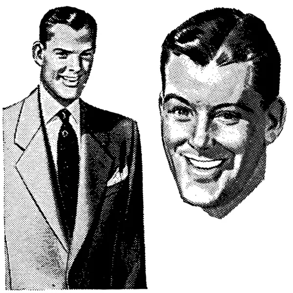 Vecteur Vintage bel homme graphique — Image vectorielle