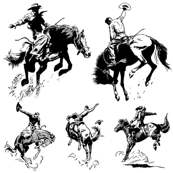Vintage rodeo vectorafbeeldingen — Stockvector