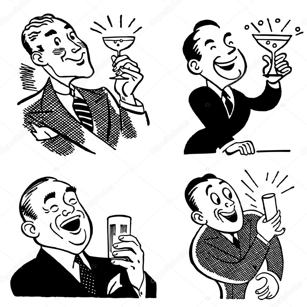 Vector Vintage Drinking Graphics