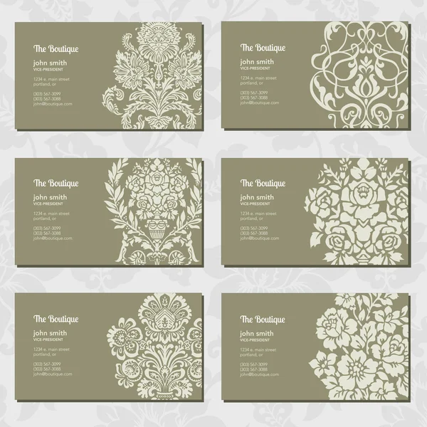 ベクトルの装飾的なビジネス カードを設定 — ストックベクタ