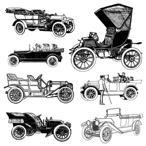 stock vector Vector Vintage Cars