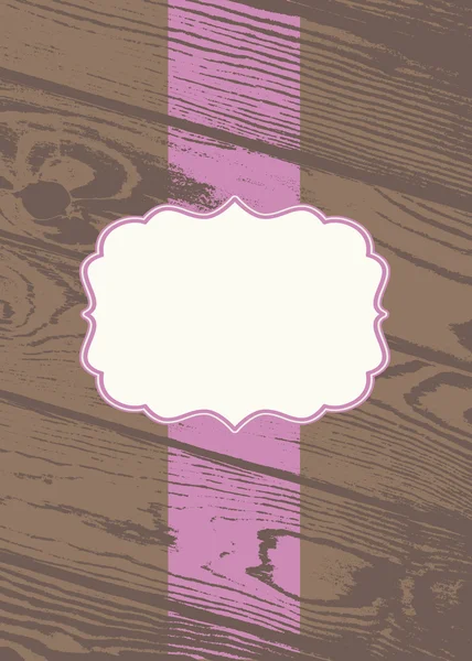 Vector Pastel Wooden Background and Frame — Stock Vector