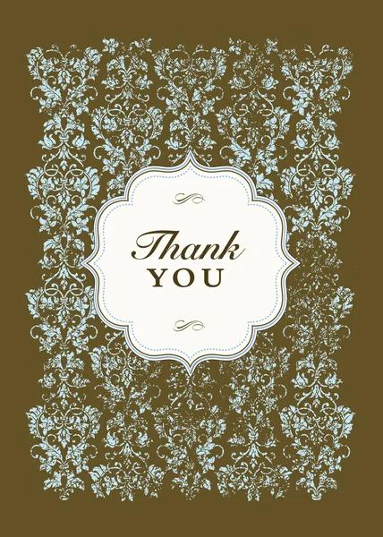 Vector Thank You Frame and Pattern — Stock Vector