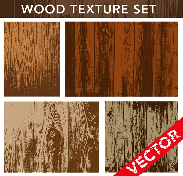 Ensemble de textures vectorielles en bois — Image vectorielle