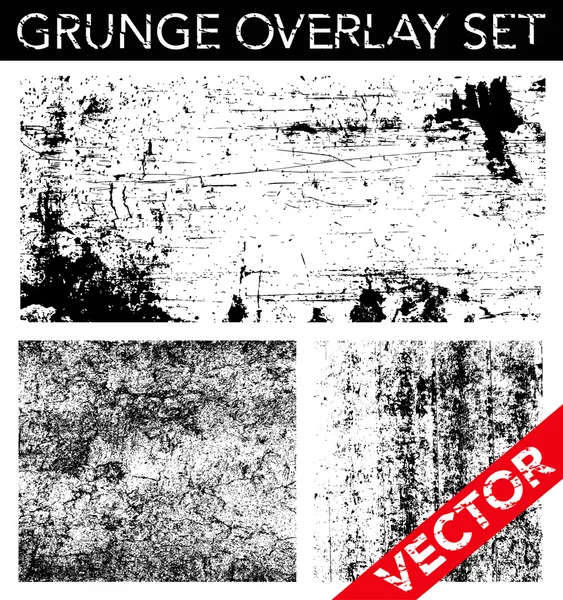 Vector Grunge Overlay Set — Stockvector