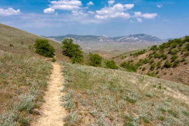 Pathway in mountains clipart