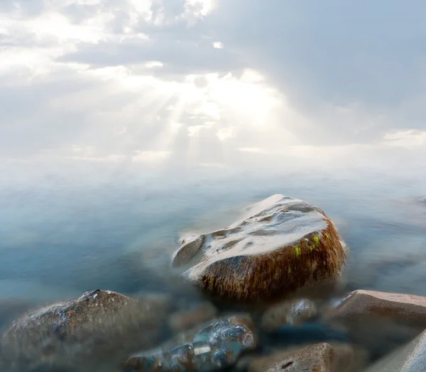 海水中石 — 图库照片
