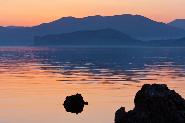 Scena serale in mare — Foto Stock