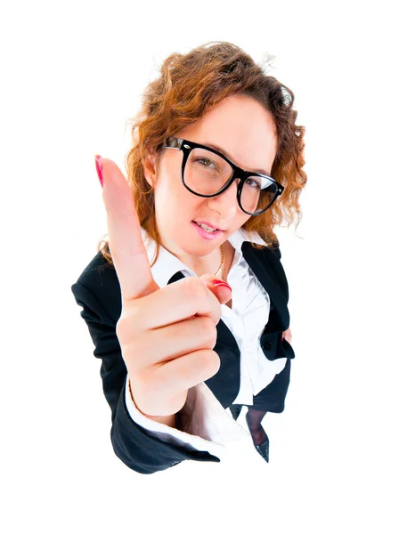 Business woman wag his finger — Stock Photo, Image