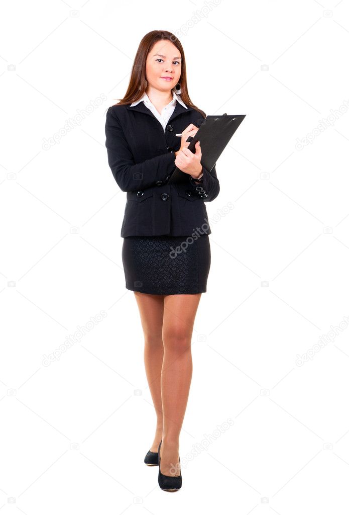 Businesswoman ready for write