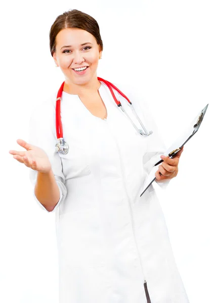 Kobieta lekarz przyjemny — Zdjęcie stockowe
