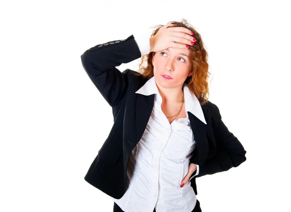 Business woman have a headache — Stock Photo, Image