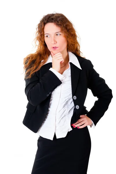 Thinking business woman — Stock Photo, Image