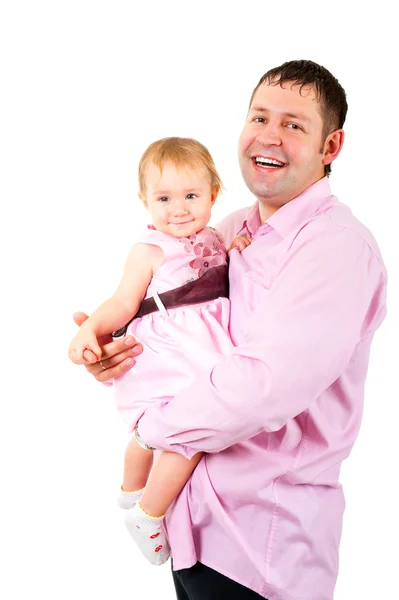 Father holding his daughter — Stock Photo, Image