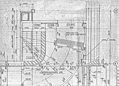 Vintage fragment van een constructie-plan