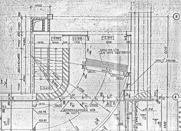 Vintage fragment of a construction plan — Stock Photo, Image