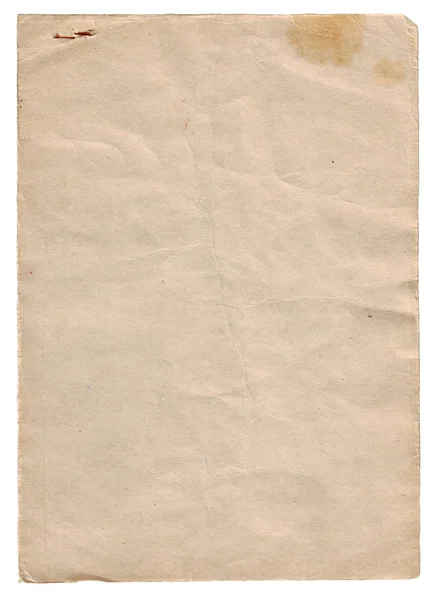 Pedaço de papel velho isolado — Fotografia de Stock