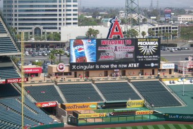 Los Angeles Angel Stadium of Anaheim Scoreboard clipart