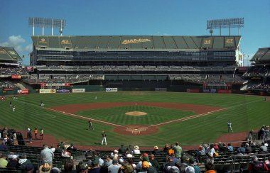 Oakland A's Coliseum Baseball Stadium clipart