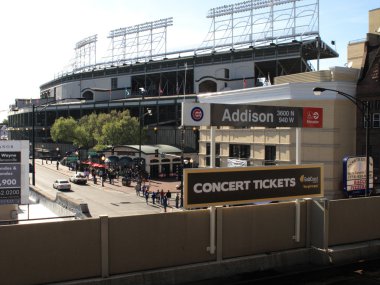 Wrigley Field CTA Station, Chicago Cubs clipart