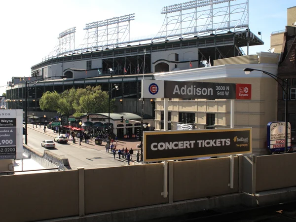 Wrigley Field CTA Station, Chicago Cubs — Stock Photo, Image