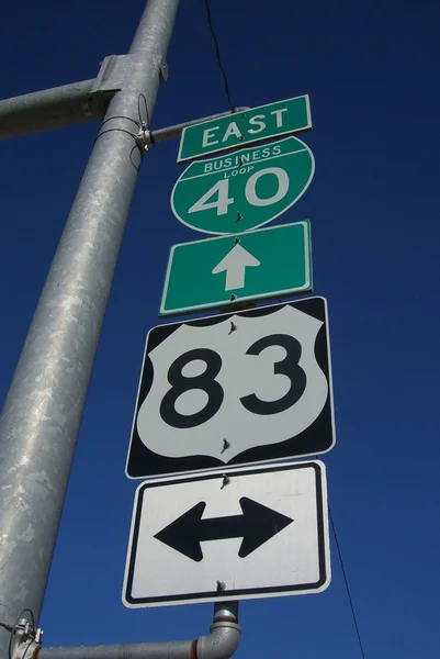 Amerykańska autostrada międzystanowa nr drogi znak — Zdjęcie stockowe