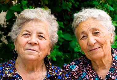 Two old ladies clipart