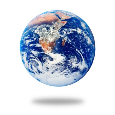 Planet Earth isolated on white clipart