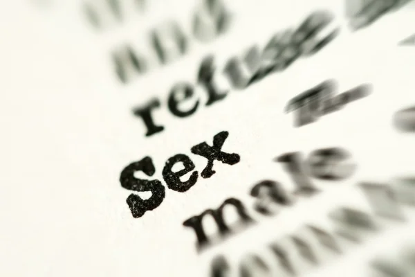 stock image Sex word in dictionary