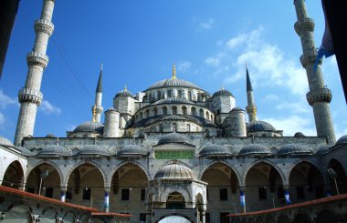 Blue mosque or Sultanahmet in Istanbul Turkey clipart