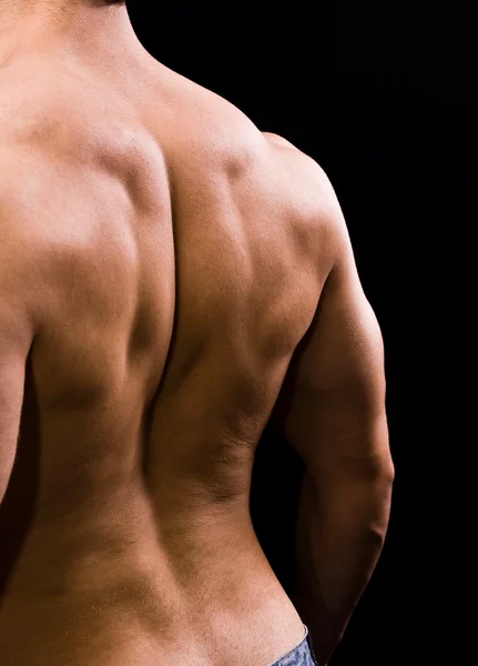 Hombre con gran musculoso espalda — Foto de Stock