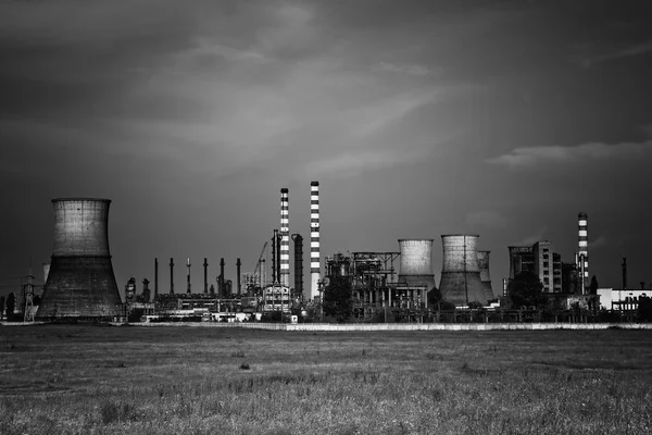 Dark toxic industrial chemical site — Stock Photo, Image