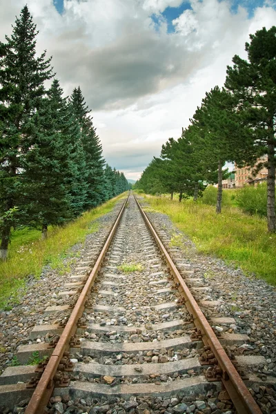 Demiryolu parça perspektif — Stok fotoğraf