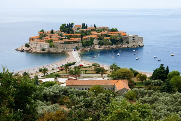 stock image Island of Sveti Stefan in Montenegro