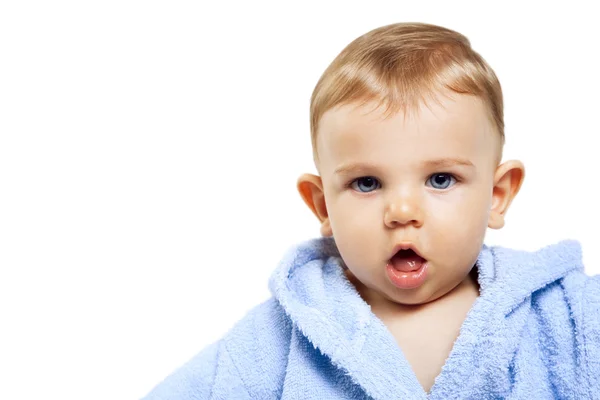 재미 있는 표정으로 귀여운 아기 — 스톡 사진