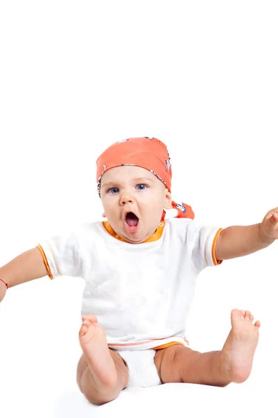 Κραυγή του θυμωμένος αστείο μωρό αγόρι — Φωτογραφία Αρχείου