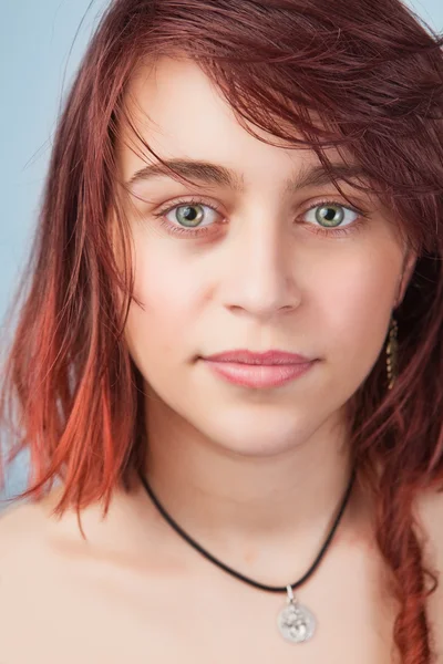 新鮮なセクシーな赤毛の官能的な女性の顔 — ストック写真