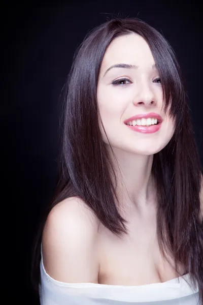 En vacker sexig naturlig ung kvinna — Stockfoto