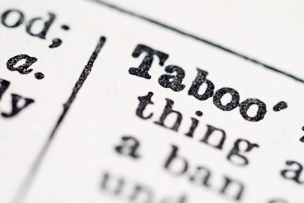 Tabu szó-ban szótár — Stock Fotó