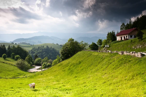 Gyönyörű vidéki táj, Románia — Stock Fotó