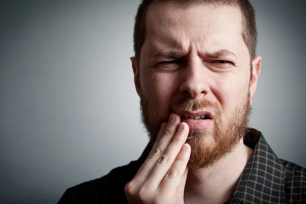Fogfájás - férfi fogak probléma — Stock Fotó