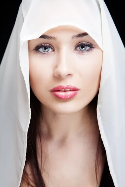 Face of sensual woman with beautiful eyes — Stock Photo, Image