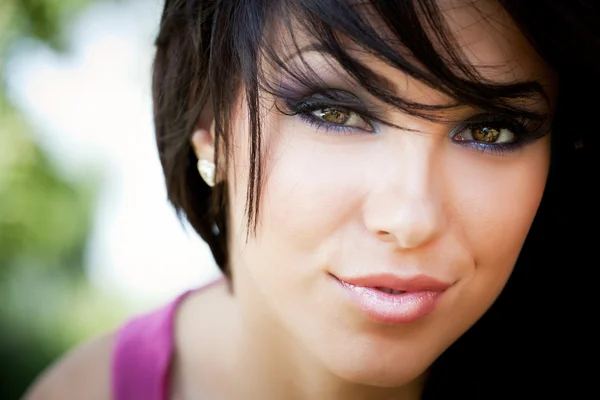 Face of cute young woman — Stock Photo, Image