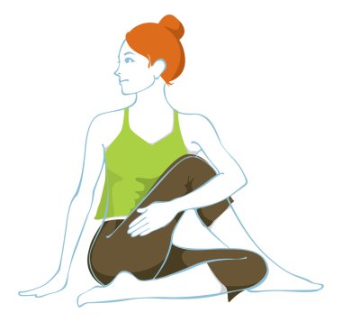 Ardha matsyendrasana clipart