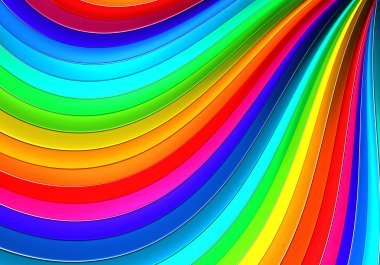 Colorful abstract curve stripe background 3d illustration clipart