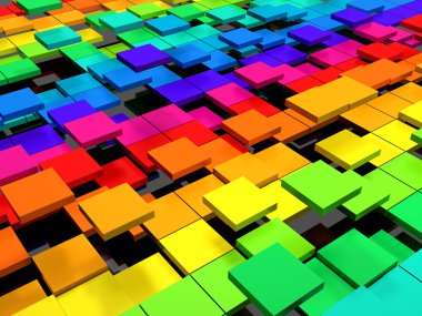 Colorful dynamic square background clipart