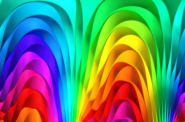 Kleurrijke abstracte stripe achtergrond 3d illustratie — Stockfoto