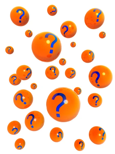 Question mark ball floating on the air — Stock Photo, Image